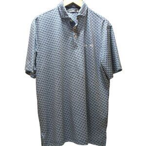 Ralph Lauren RLX Classic Fit Performance Polo Golf Shirt Mens Medium Boat Print